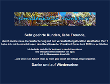 Tablet Screenshot of korallenkeller-frankfurt.de